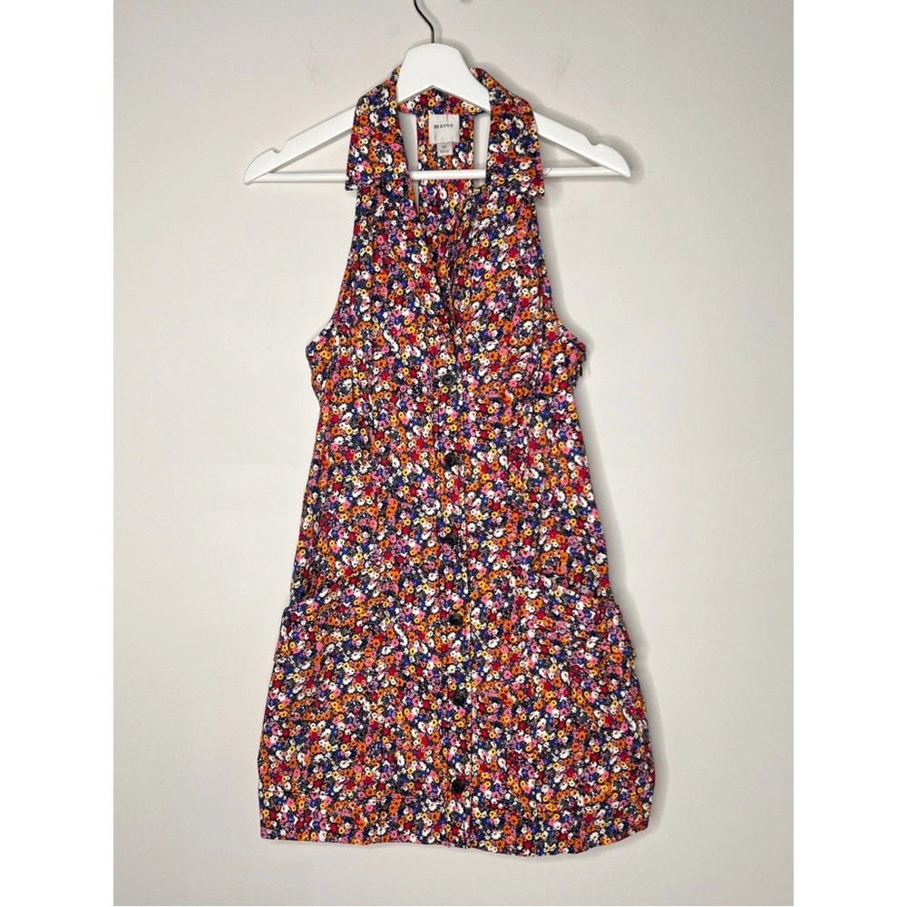 Anthropologie Maeve Women’s Mini Dress The Amelia Collared Floral Size XS